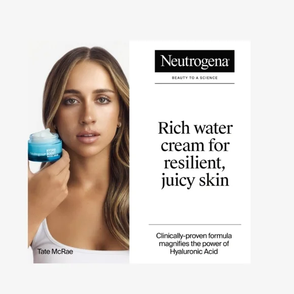 NWOB $35 Neutrogena Hydro Boost Hyaluronic Acid Water Cream Fragrance Free 50ml - Picture 3 of 10
